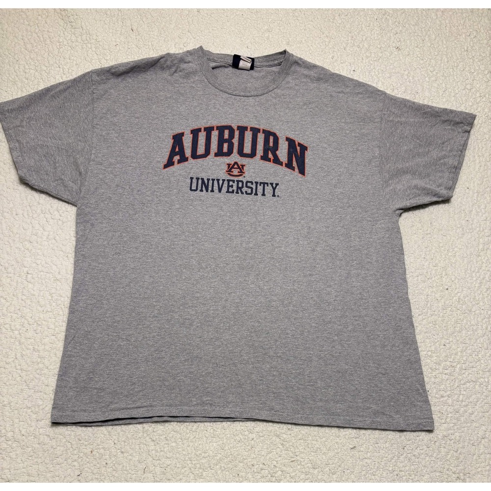 Y2K MV Sport Mens Auburn Tigers T-shirt Graphic Tee Size 2XL Gray Crewneck